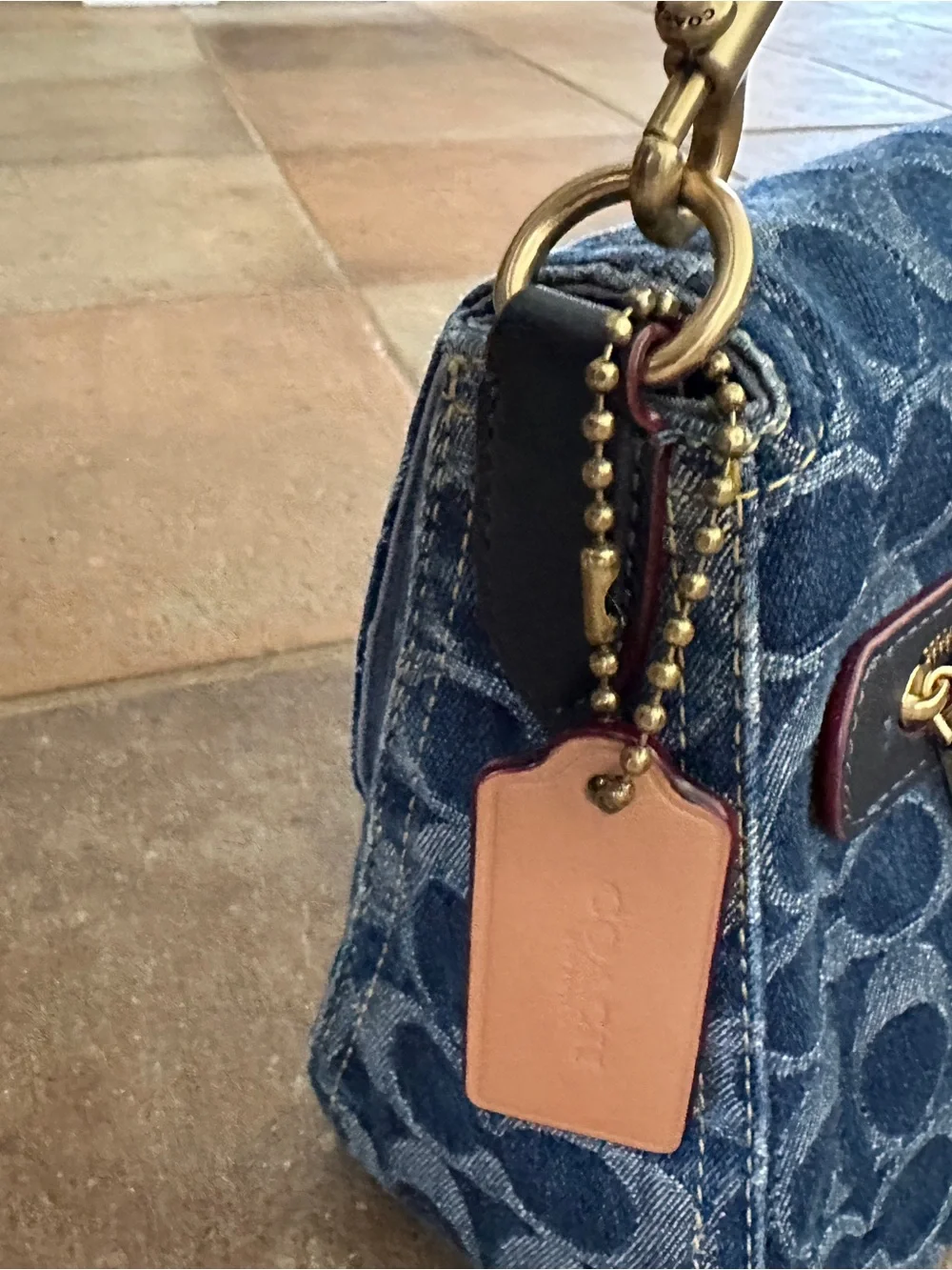 Coach Soft Tabby Shoulder Bag In Signature Denim - Picture 4 of 12